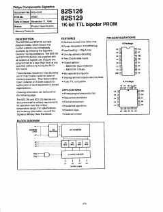 82S129 Datasheet PDF Philips Electronics