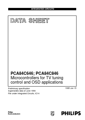 PCA84C846P Datasheet PDF Philips Electronics