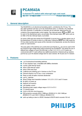 PCA9543APW Datasheet PDF Philips Electronics