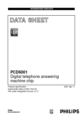 PCD6001H Datasheet PDF Philips Electronics