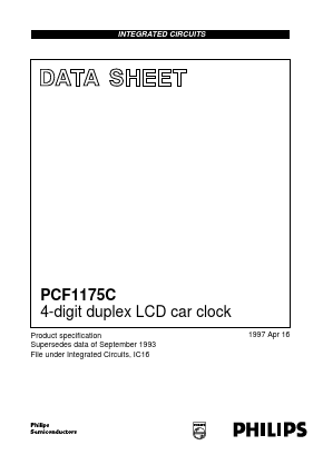 PCF1175CU Datasheet PDF Philips Electronics