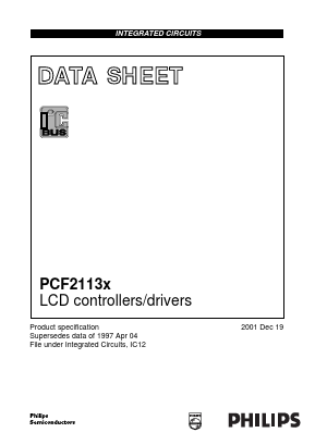 PCF2113DU2 Datasheet PDF Philips Electronics