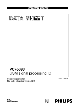 PCF5083H/001/F2 Datasheet PDF Philips Electronics