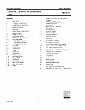 PCF8576 Datasheet PDF Philips Electronics