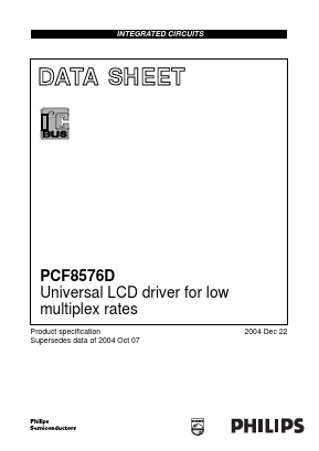 PCF8576DT Datasheet PDF Philips Electronics