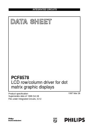 PCF8578T Datasheet PDF Philips Electronics