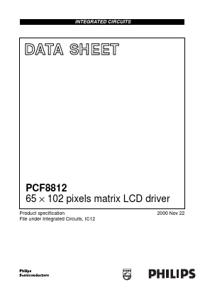 PCF8812 Datasheet PDF Philips Electronics