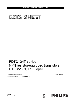 PDTC124TS Datasheet PDF Philips Electronics