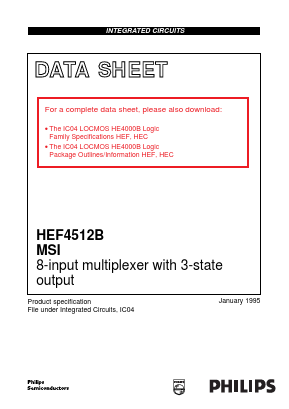 HEF4512BT Datasheet PDF Philips Electronics