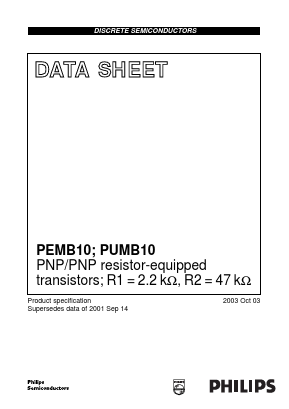 PEMB10 Datasheet PDF Philips Electronics
