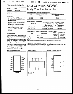 74F280A Datasheet PDF Philips Electronics