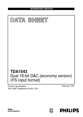 TDA1543T Datasheet PDF Philips Electronics