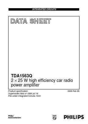 TDA1563Q Datasheet PDF Philips Electronics