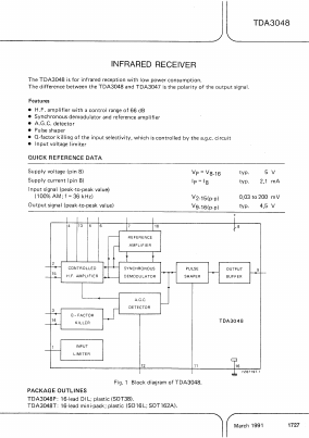 TDA3048P Datasheet PDF Philips Electronics