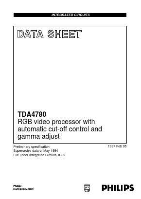 TDA4780 Datasheet PDF Philips Electronics