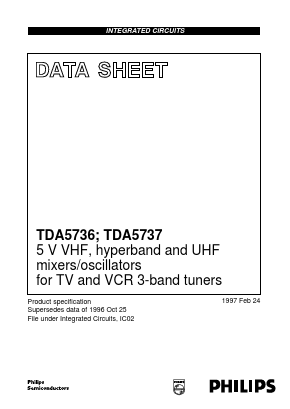 TDA5737 Datasheet PDF Philips Electronics