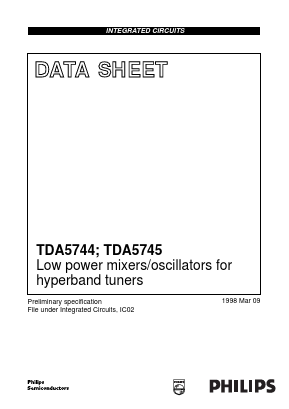 TDA5745 Datasheet PDF Philips Electronics