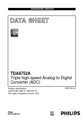 TDA8752A Datasheet PDF Philips Electronics