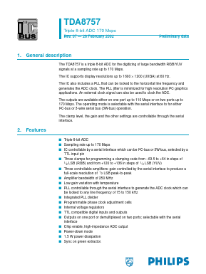 TDA8757HL Datasheet PDF Philips Electronics