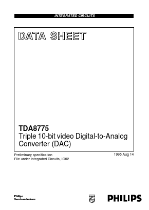 TDA8775 Datasheet PDF Philips Electronics