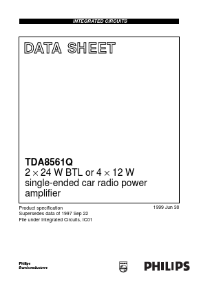 TDA8561 Datasheet PDF Philips Electronics
