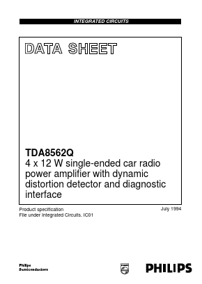 TDA8562 Datasheet PDF Philips Electronics