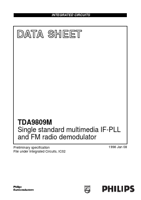 TDA9809 Datasheet PDF Philips Electronics