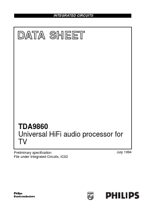 TDA9860 Datasheet PDF Philips Electronics