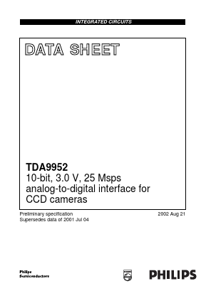 TDA9952 Datasheet PDF Philips Electronics