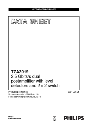 TZA3019 Datasheet PDF Philips Electronics