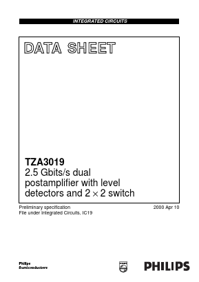 TZA3019AV Datasheet PDF Philips Electronics