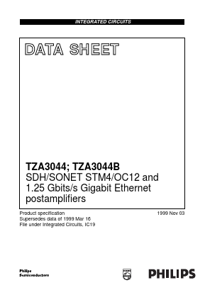 TZA3044U Datasheet PDF Philips Electronics