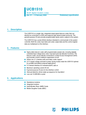 UCB1510 Datasheet PDF Philips Electronics