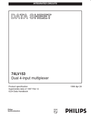 74LV153N Datasheet PDF Philips Electronics