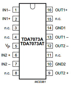 TDA7073A/N3 Datasheet PDF Philips Electronics