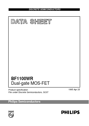 BF1100WR Datasheet PDF Philips Electronics