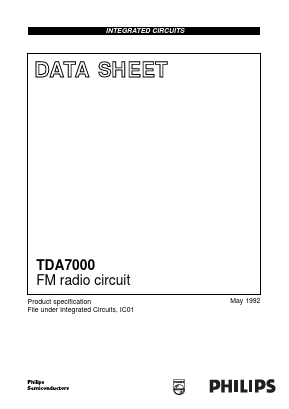 TDA7000 Datasheet PDF Philips Electronics