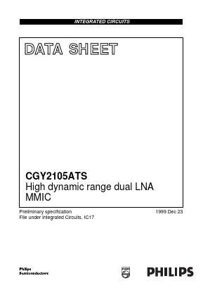 CGY2105 Datasheet PDF Philips Electronics