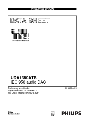 UDA1350ATS Datasheet PDF Philips Electronics