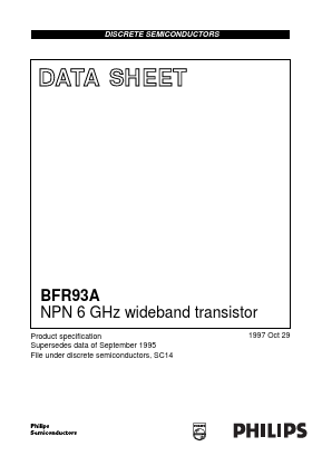 BFR93A Datasheet PDF Philips Electronics
