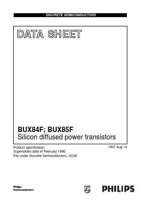 BUX85F Datasheet PDF Philips Electronics