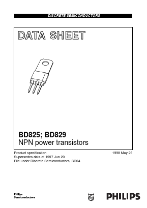 BD829 Datasheet PDF Philips Electronics