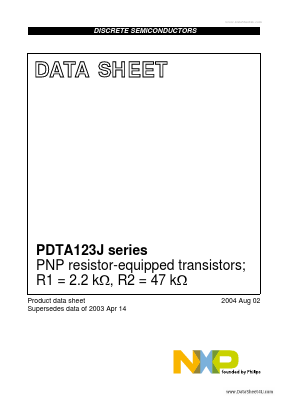 PDTA123JS Datasheet PDF Philips Electronics