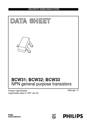 BCW33 Datasheet PDF Philips Electronics