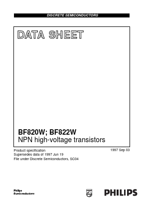 BF820W Datasheet PDF Philips Electronics