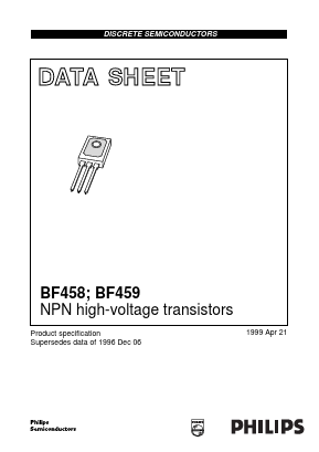 BF458 Datasheet PDF Philips Electronics