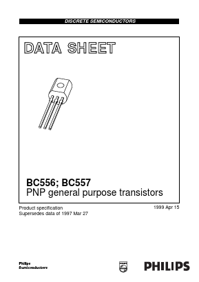 BC557 Datasheet PDF Philips Electronics