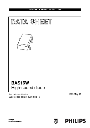 BAS16W Datasheet PDF Philips Electronics
