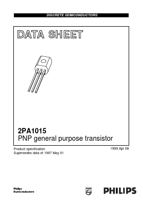 2PA1015GR Datasheet PDF Philips Electronics