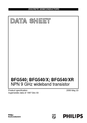 BFG540-X Datasheet PDF Philips Electronics